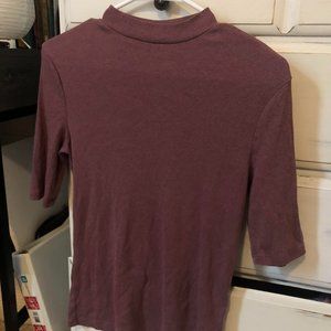target brand, dark pink top, high neck